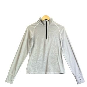 Zyia Active 1/4 Zip Women's Gray L Pullover Running Athletic Top Performance